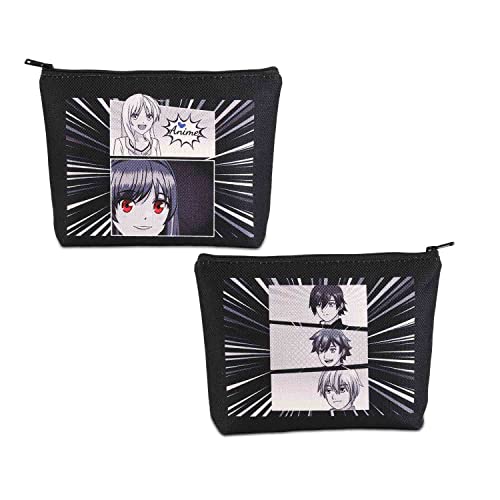 ENSIANTH Anime Make-up Tasche Anime Geschenk für Anime Liebhaber Kosmetiktasche Anime Fan Geschenk Anime Make-up Reisetasche Reißverschlusstasche Anime Manga Geschenk, Anime-Bag, Neu von ENSIANTH
