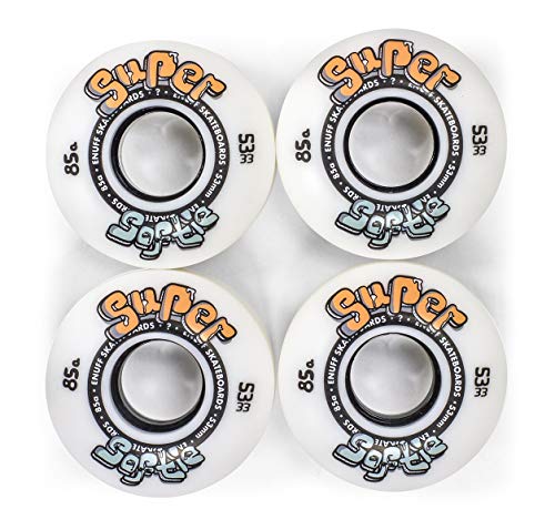 Enuff Skateboards Super Softie Wheels Räder, für Erwachsene, Unisex, Weiß (Weiß), 55 mm von ENUFF