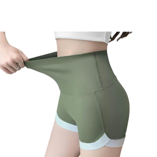 ENXCLWTW Shorts Damen Hollow Out Thin Sports Bottoming Shorts Damen Kontrastfarbene Sicherheitshosen-Grün-L (105-130 Catties) von ENXCLWTW