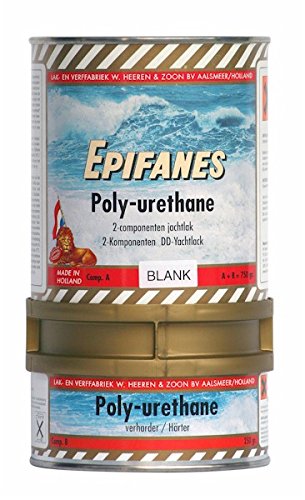 EPIFANES PU-Lack klar 750g incl. Härter E4-900 Poly-Urethane Klarlack mit UV Schutz von EPIFANES