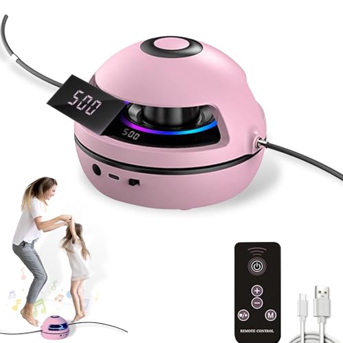 Elektronische Springseil, Smart Jump Rope Machine mit Fernbedienung, Bluetooth Springseilmaschine, Einstellbares Multiplayer-Springseil mit LED-Anzeigezähler, 1-10 Geschwindigkeitsstufe (Rosa) von EPROICKS