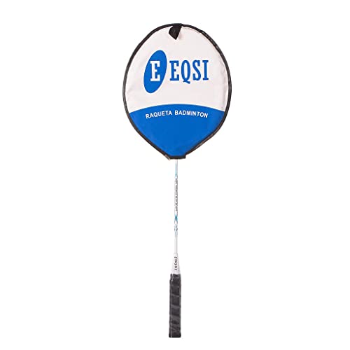 Eqsi Badminton Schläger mit Badminto-Hülle, Weiß, Einheitsgröße von Softee Equipment