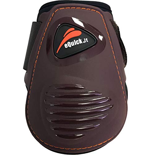 eQuick eLight Velcro Rear Fetlock Boots Large Brown von EQUICK