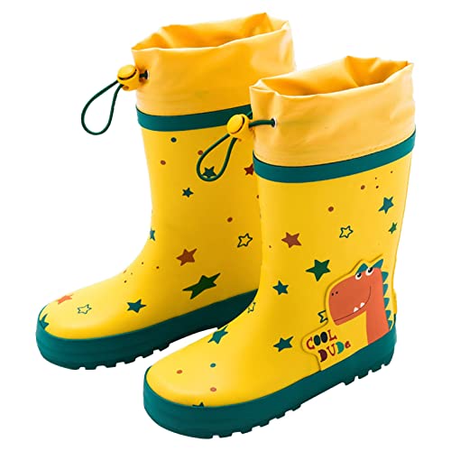 EQWIGKEIT Kinder Gummistiefel Mädchen wasserdichte Gummi Babyschuhe Federleicht Gummischuhe Regenstiefel Kurze rutschfest Regenschuhe Stiefel Cartoon Gartenstiefel,für Jungen Und von EQWIGKEIT