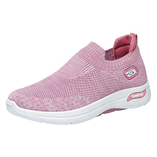 EQWIGKEIT Slip On Sneakers Damen Mesh Atmungsaktiv Leicht Walkingschuhe Casual Sportschuhe Damen Fitnessstudio Laufen Trainingsschuhe Outdoor Turnschuhe Tennisschuhe von EQWIGKEIT