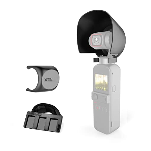ERYUE DJI-Tasche 2,Multifunktionskamera-Zubehör Kit Objektivschutzabdeckung + Objektivsonnenhaube + Adapterhalter Ersatz für DJI Pocket 2 von ERYUE