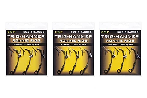 ESP Trig Hammer Ronnie Rig mit Widerhaken, 4 Stück von ESP