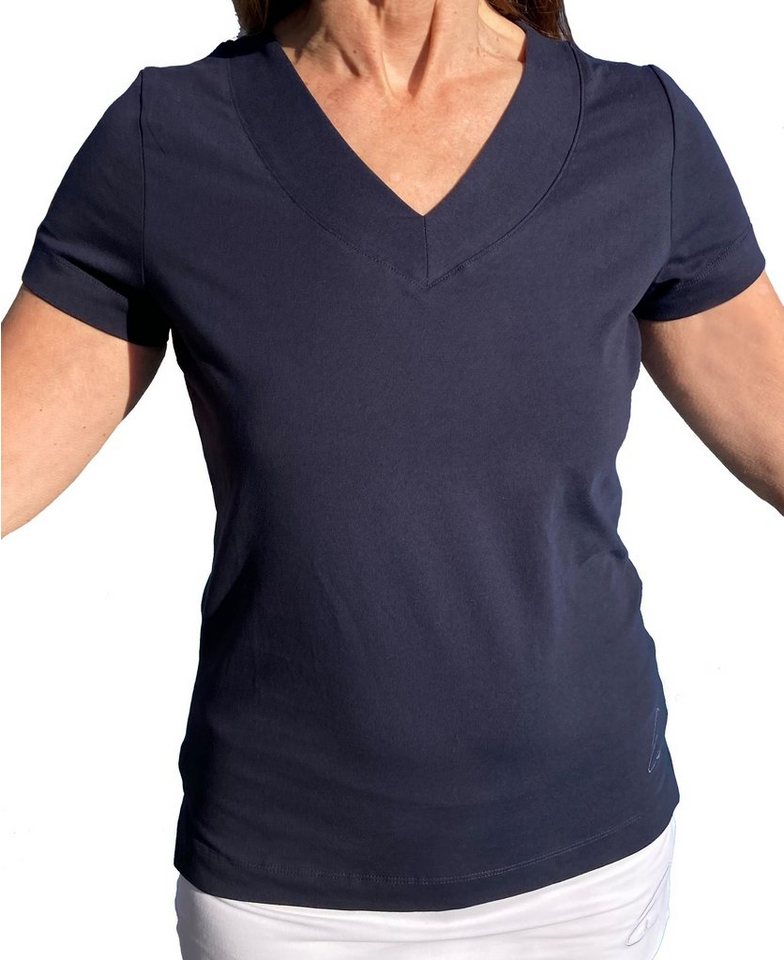ESPARTO Yogashirt Yoga V-Shirt Farishta in Bio-Baumwolle V-Shirt mit kurzen Ärmeln, unten geschlitzt von ESPARTO