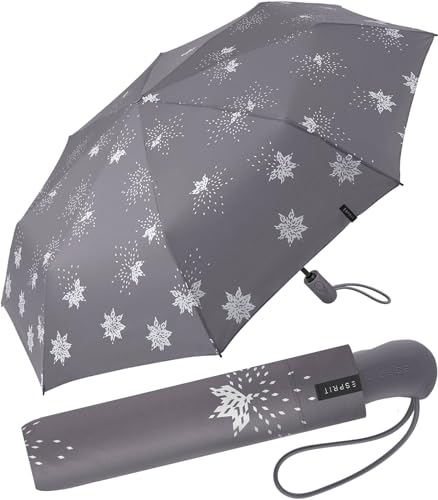 Esprit Regenschirm Bits & Stars Silver metallic - Taschenschirm Auf-Zu-Automatik von ESPRIT