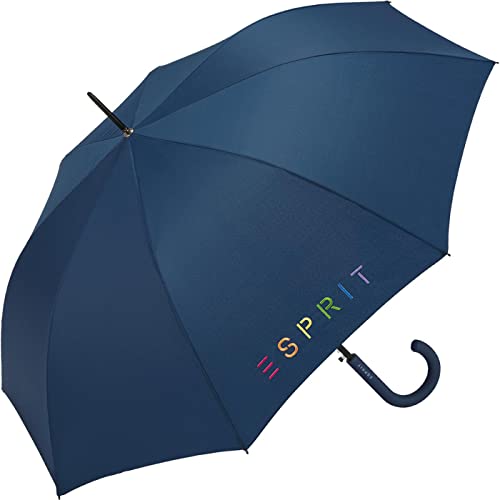 Esprit Stockschirm mit Automatik Colorful Logo - Sailor Blue von ESPRIT