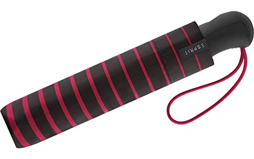 Esprit Taschenschirm Easymatic Light Auf-Zu Automatik Degradee Stripe - Vivacious pink von ESPRIT