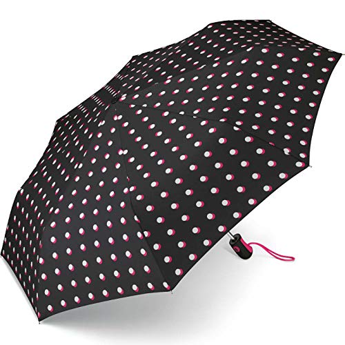 Esprit Taschenschirm Easymatic Light Double Dot - schwarz von ESPRIT