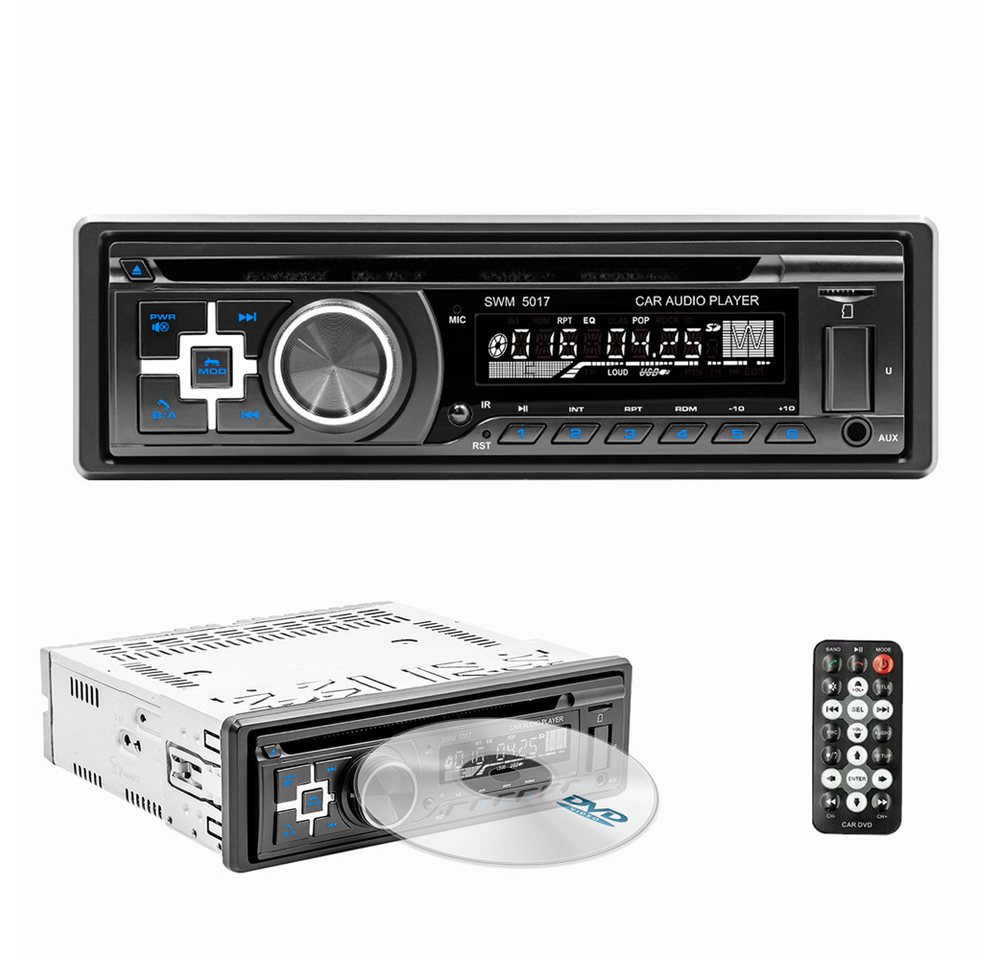 ESSGOO Autoradio Mit CD DVD Player MP3 USB BT FM AUX Eingang Radio Single DIN Autoradio (FM, Bluetooth Freisprecheinrichtung FM Fernbedienung) von ESSGOO