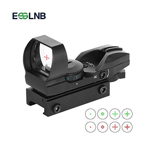 ESSLNB Red Dot Visier Scope Sight Leuchtpunktvisier für 20mm/22mm Schiene mit Montage Schutz und Tactical 4 Reticles von ESSLNB