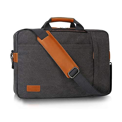 ESTARER umwandelbar Rucksack Laptoptasche Umhängetasche Messenger Bag 17/17,3 Zoll Multifunktions Tasche für Business/Schule/Reisen von ESTARER