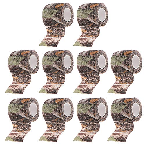 ETOPARS 10 Rolle Selbstklebende Tarnung Band Outdoor Tarnband Wrap Camouflage Elastisch Stealth Band Camo Schutz für Militär Jagd Totes Holz 4,5m x 5cm von ETOPARS