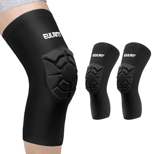 EULANT Volleyball Knieschoner für Jugendliche & Erwachsene, Elastisch Knieprotektoren mtb, Weich Dünn Knieschützer Sleeve für Handball Fussball Torwart Mountainbike Fahrrad Basketball Tanzen,S von EULANT