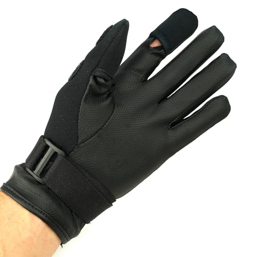Eurocatch Outdoor - Neopren-Handschuh - Schwarz - Größe M - Mit zu offenem Daumen und Fingerspitze von EUROCATCH