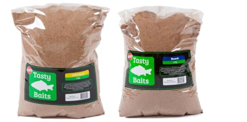 Eurocatch Tasty Baits Allround & Plötze Kompletter Lockfutter - 2X 4kg - Köderfutter - Weißfisch - Fertig von EUROCATCH