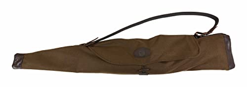 EURO HUNT Elegantes Waffenfutteral 125cm, zusammenfaltbares Waffenholster, braun, mit Lederapplikationen, zur Aufbewahrung und Transport von Waffen geeignet von EURO HUNT