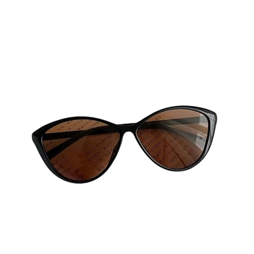 EUUDROBY Sonnenbrille Herren Retro Cat Eye Sonnenbrille Ovaler Rahmen Für Frauen Einfache Brille Sommer Mode Outdoor -Reisebrille-Tee Sonnenbrille von EUUDROBY