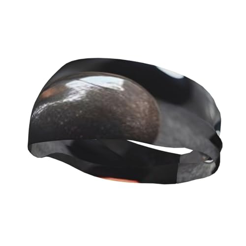 Schwarzes Mystery Heart Stone Fashion Sports dekoratives Schweißband, rutschfestes, atmungsaktives und schweißabsorbierendes Stirnband für Männer und Frauen, geeignet für Lauf- und Fitnesssport. von EVANEM