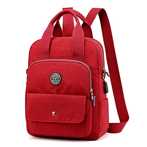 EVEOUT Damen Mini Rucksack Multi-Taschen Reisetasche Nylon Casual Umhängetasche Schultasche Daypack Rucksack von EVEOUT
