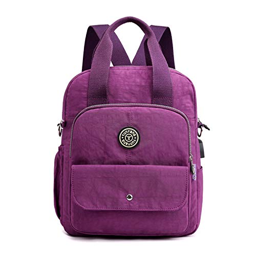 EVEOUT Damen Mini Rucksack Multi-Taschen Reisetasche Nylon Casual Umhängetasche Schultasche Daypack Rucksack von EVEOUT