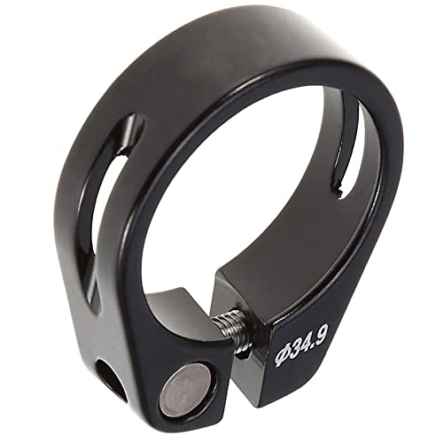 EVGATSAUTO Sattelstützenklemme 30,8, 36,4 Sattelstützenklemme, 5 Farben 34,9 Mm Aluminiumlegierung Fahrrad-Sattelstützenklemme Mountainbike-Sattelstützenzubehör (34,9 mm schwarz) von EVGATSAUTO