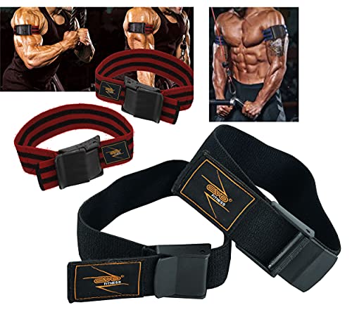 EVO Fitness Okklusionstraining-Bänder, Bodybuilding, Durchblutungsbegrenzung, BFR, elastische Fitness-/Workout-Wraps (schwarz) von EVO Fitness