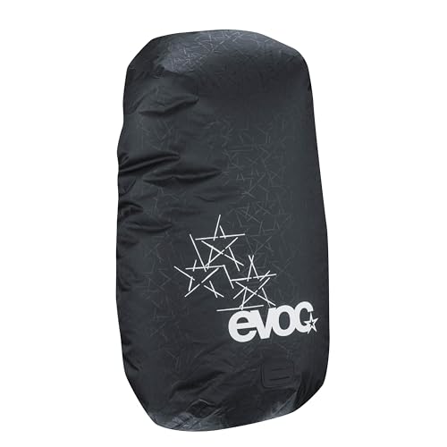 EVOC RAINCOVER SLEEVE Rucksack Regenschutz für Outdoorabenteuer, wasserdichte Rucksack Schutzhülle (flexible Größenanpassung durch Kordelzug, reflektierender Druck, Größe: M, L) von EVOC