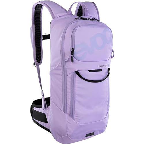 EVOC FR LITE RACE 10 Protektor-Rucksack ideal für Enduro-Rennen, Backpack (Fahrradrucksack mit LITESHIELD BACK Rückenprotektor, LITESHIELD SYSTEM AIR, Werkzeugfach, Größe: M/L), Purple Rose von EVOC