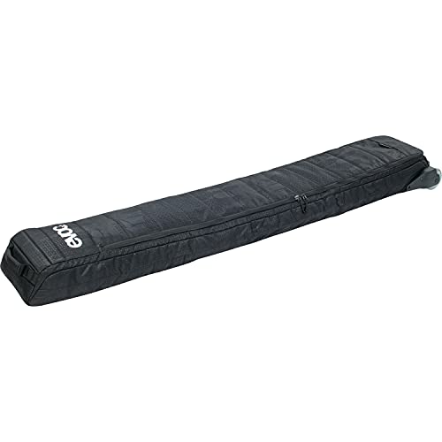 EVOC SKI ROLLER Skitasche Reisetasche (Zusammenfaltbar, für bis zu zwei paar Ski geeignet, austauschbare Skate-Rollen für leises und geschmeidiges Rollen, robustes Material, Größe: L), Schwarz von EVOC
