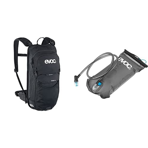 EVOC STAGE 6 technischer Bike-Rucksack Enduro Biking HYDRATION BLADDER 1,5 Trinkblase für den Rucksack (6 L, cleveres Taschenmanagement, Rückenbelüftung, Trinkblasenfach), Schwarz/Carbon Grau von EVOC