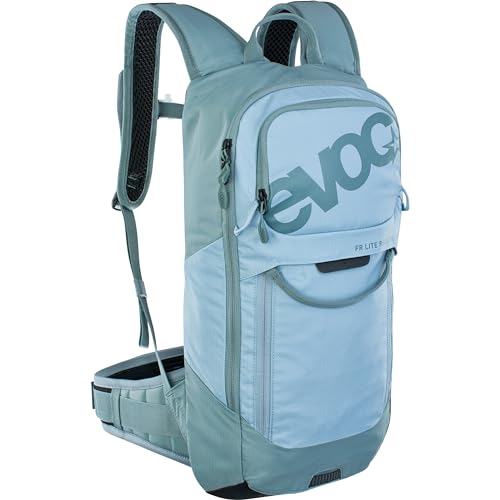 EVOC FR LITE RACE 10 Protektorrucksack Backpack für Enduro-Rennen (LITESHIELD BACK PROTECTOR, LITESHIELD SYSTEM AIR, Verpflegungsfach, Größe: S & M/L) von EVOC