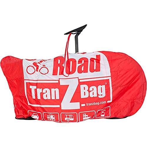 TranZbag ROAD Fahrrad Transporttasche, Transportschutz für 28″ Laufräder (für Cross- und Gravel-Laufräder, faltbar, minimales Packmaß, Schultertragegurt, Doppel-Reißverschluss), Rot von EVOC