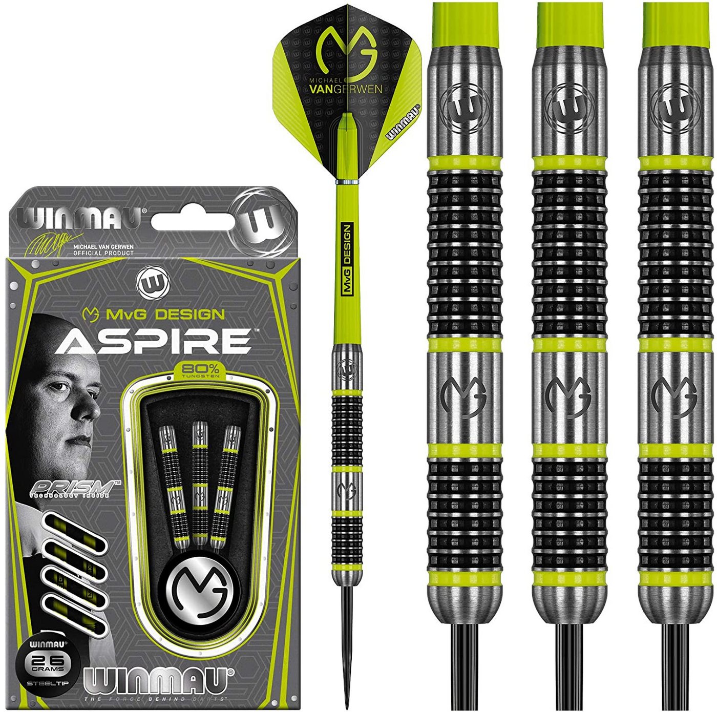 EVOLUTION Dartpfeil MVG Michael Van Gerwen Steeldart Aspire 80% Tungsten 26gr von EVOLUTION