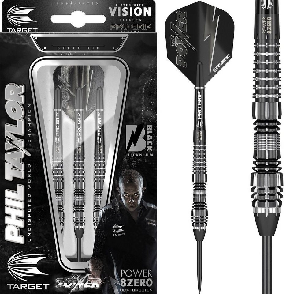 EVOLUTION Dartpfeil Steeldart Phil Taylor Power 8-Zero Black P8Z4 Steeltip 21g von EVOLUTION
