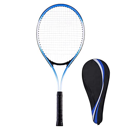 27-Zoll-Anfänger-Tennisschläger Für Erwachsene – Leichtes Einzelschläger-Set Für Erwachsene Für Damen Und Herren Mit Tragetasche(Blau) von EVTSCAN