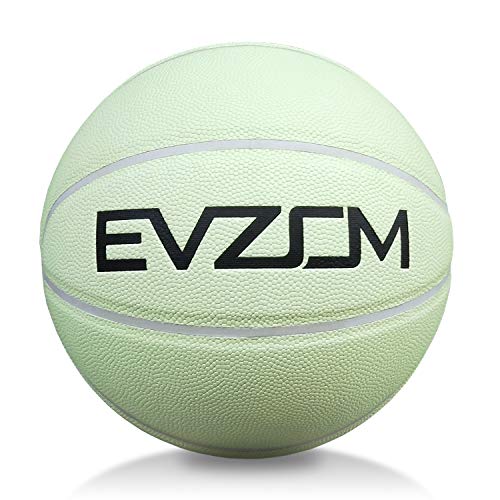 EVZOM Basketball Größe 7, batteriebetrieben, Leuchtend, PU-Basketball, hygroskopisch, für drinnen und draußen, Erwachsene, Geschenk von EVZOM
