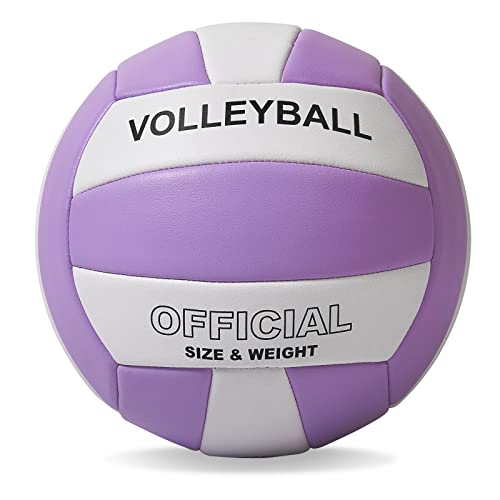 EVZOM Super Soft Volleyball Beach Volleyball Offizielle Größe 5 für Outdoor/Indoor/Pool/Fitness/Training Hochwertige Volleyballausrüstung Langlebigkeit Stabilität Sportball von EVZOM