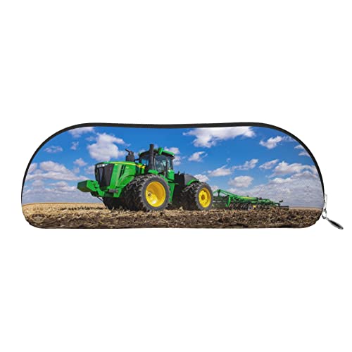 EWMAR Traktor Farm Print Leder Stifteetui Federmäppchen Tragbare Reise Kosmetik Tasche Gadget Tasche für Teenager Jungen Mädchen, silber, Einheitsgröße, Kinderrucksack von EWMAR