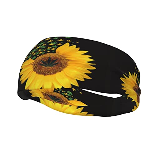 Weed With Sunflower Fashion Sport Schweißband / Herren und Damen Stirnband für Fitness Laufen Sport von EWMAR