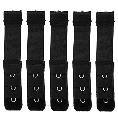 EXCEART 20Pcs Frauen BH Extender Elastische BH Extender BH Erweiterung Strap 1 Haken 3 Row Stretchy BH Band für Frauen Dame Mädchen Schwarz von EXCEART