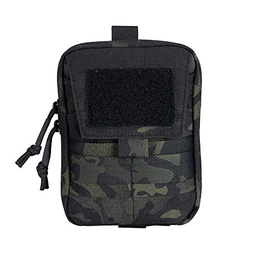 EXCELLENT ELITE SPANKER Molle Admin Tasche Militärische Werkzeugtasche EDC Molle Tasche Gadget Hüfttaschen(Mutlicam Black) von EXCELLENT ELITE SPANKER