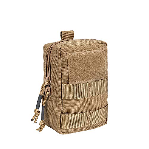 EXCELLENT ELITE SPANKER Molle Tasche Nylon Taktische Hüfttaschen Molle Klein Tasche für Camping Wandern Jagd(Braun) von EXCELLENT ELITE SPANKER