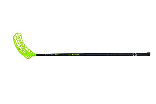 EXEL | Floorball Schläger/Unihockey Stock Sharp, Black, High Level Composite/Glassfibre (Linke Hand Oben, Rechtsauslage, Schaftlänge 87 cm, Gesamtlänge 98 cm) von EXEL