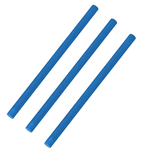 EXPLORER Poolnudel Schwimmnudel 160x7 cm aus PU-Schaum – Pool-Noodle Schwimm-Noodle – zum Schwimmen Planschen (3 Stück, Blau) von EXPLORER
