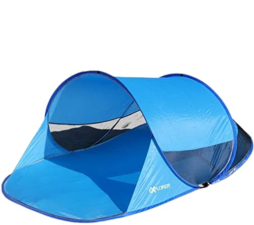 EXPLORER Strandmuschel Automatik PopUp Sonne UV Schutz 80+ Strandzelt Windschutz von EXPLORER