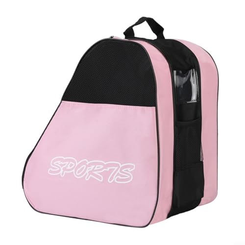 EXTRWORY Schlittschuhtasche aus strapazierfähigem Oxford-Gewebe, dreilagiges Design, verstellbarer Schultergurt, Mehrzweck-Aufbewahrung (Rosa) von EXTRWORY